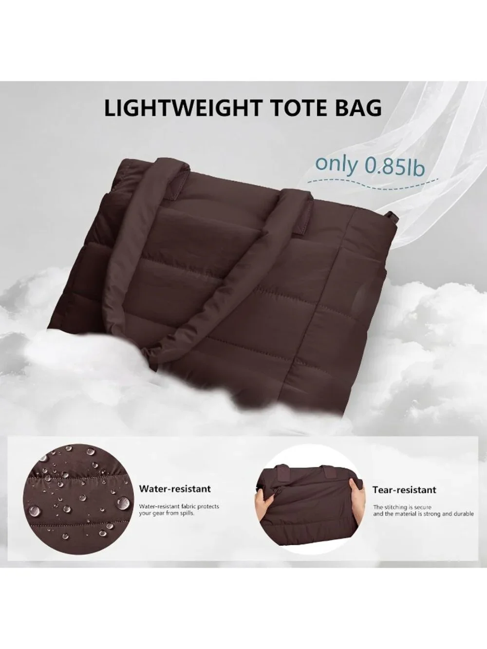 N/A puffer tote